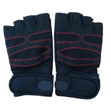 Fitness Training Gym Work Guantes de levantamiento de pesas con medio dedo